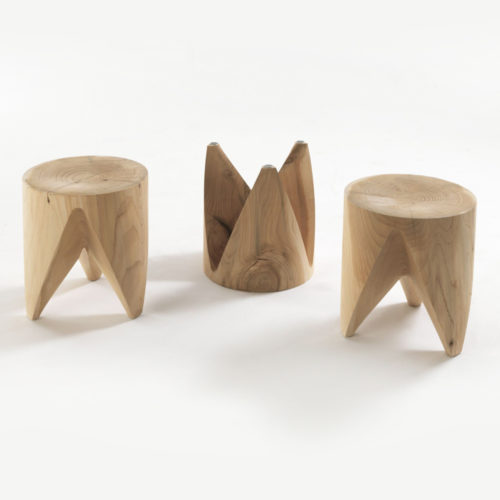 Sgabello Riva1920 collezione Cedro mod. J+I Zig+Zag