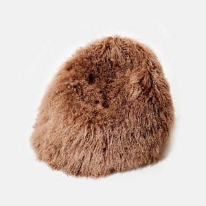 Pouf in pelliccia di agnello