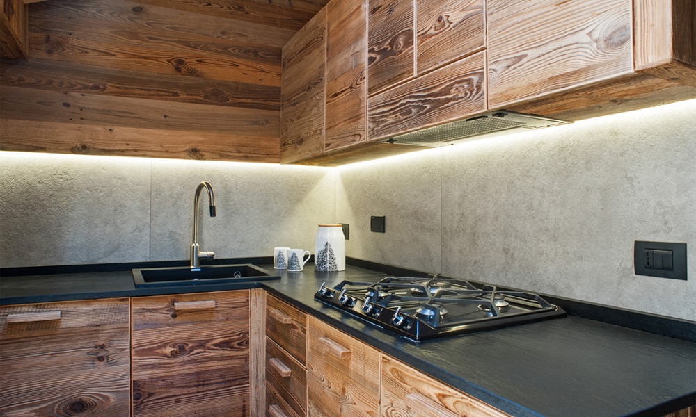 cucina moderna casa montagna
