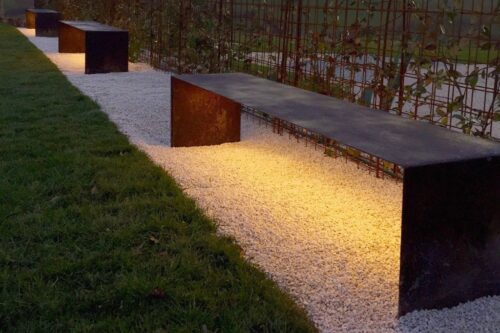Panchina con led mod. Seduta lunga