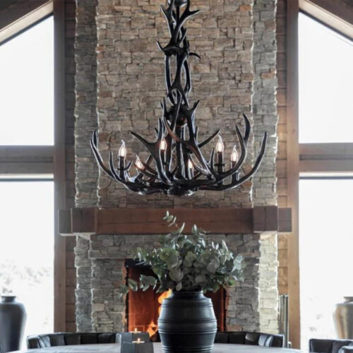 lampadario corna