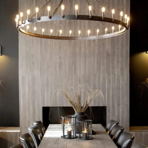 lampadario in ferro